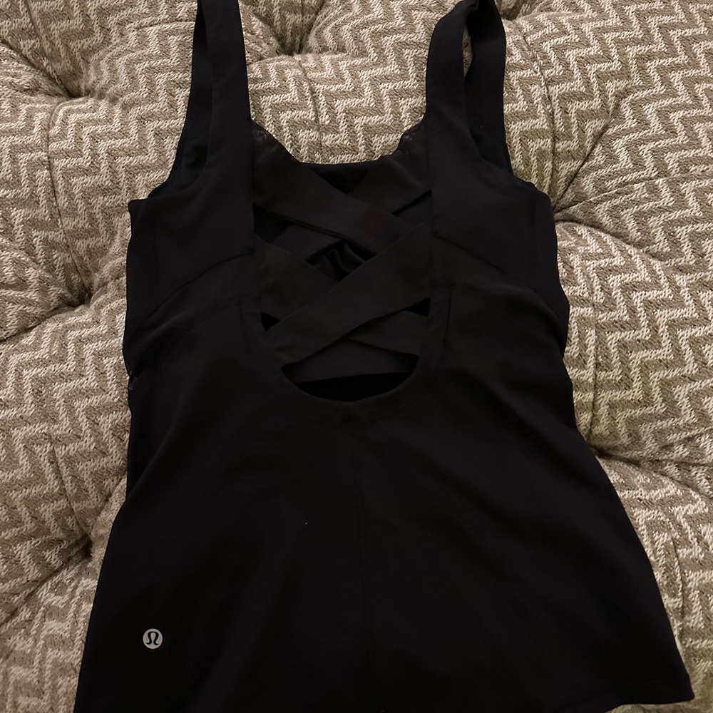 lululemon athletica Black Crisscross Top